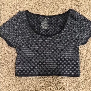 Free people Women's Black Patterned Top